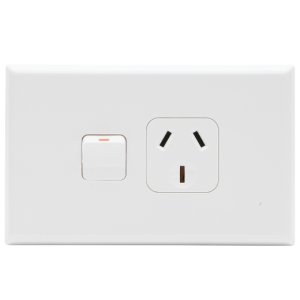 SOCKET SW SGL 10A HORZ WHITE 694