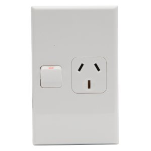 SOCKET SW SGL 10A VERT WHITE 691