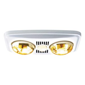 HEAT FAN LIGHT 2 LAMP 630W 95M3/HR WHT R622D1