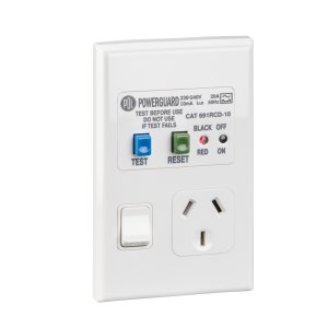 SOCKET SW VERT RCD 10MA WHITE 691RCD10 PDL