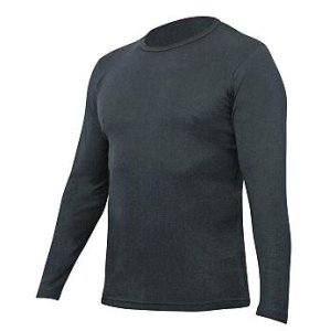 TOP L/S THERMAL CREW NECK BLK M THRS40