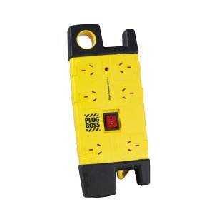 POWERBOARD H/DUTY 6 WAY 700J SURGE YLW/BLK 3M PLUGBOSS HPM