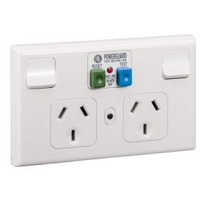 SOCKET SW 2G W/ RCD 10MA WHITE 695RCD-10 PDL