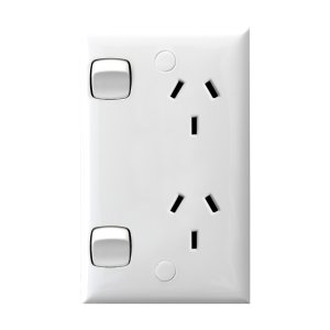 (I) POWERPOINT VERT 2G 10A 240VAC & P/W LINK WHT V777LKWE