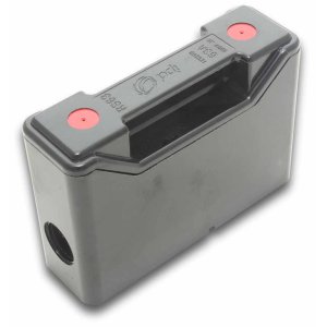 HRC PLASTIC FUSE CARRIER & BASE B/W 63A RED SPOT RS63BW