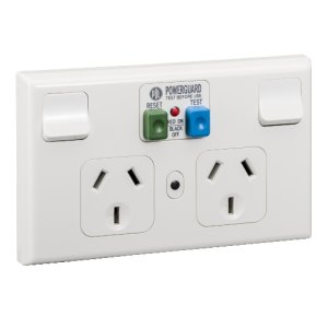 SOCKET SW 2G W/ RCD 30MA WHITE 695RCD-30 PDL