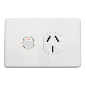 SOCKET SW SGL HORZ 20A WHT C2015/20-WE