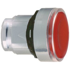 (I) PUSHBUTTON HEAD ILL FLUSH RED LATCH ZB4BH043 TELE