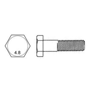 M12X110 GALVANISED ENGINEERS BOLT & NUT BE12*110G