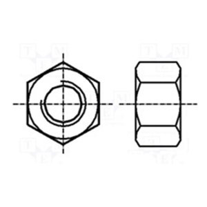 M16 GALVANISED ENGINEERS NUT N16G
