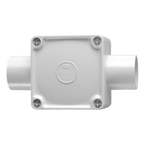 JUNCTION BOX SQ 2WAY PVC 32MM GREY 252/32/2GY 52.32G