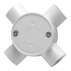 (I) JUNCTION BOX RND 4WAY PVC 20MM GREY 240/20/4GY 24.20G
