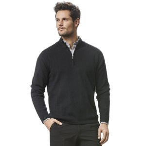 PULLOVER MENS 80/20 WOOL-RICH WP10310 BLK L