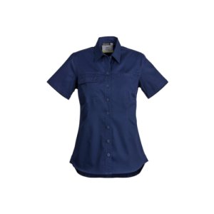 SHIRT WOMENS LIGHTWEIGHT TRADIE S/S ZWL120 BLU 14