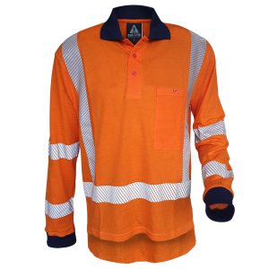 POLO MESH COTTON TTMC-W ORA 150GSM 801299-L SAFE-T-TEC