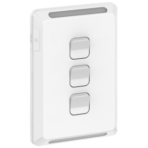 SWITCH VERT IP44 3G 20A/16AX 250V XW PDLP383VWP-XW PDL PRO
