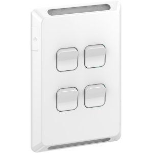 SWITCH VERT 4G 20A/16AX 250V XW PDLP384-XW PDL PRO