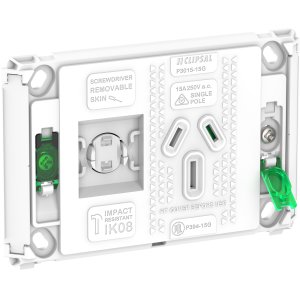 GRID SOCKET SW HORIZ SINGLE 15A 250V PDLP394-15G PDL PRO