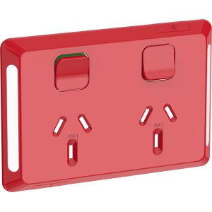SKIN SOCKET SW HORIZ TWIN 10A 250V RD PDLP395C-RD PDL PRO
