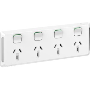 SOCKET SW HORIZ QUAD 10A 250V XW PDLP395H4-XW PDL PRO