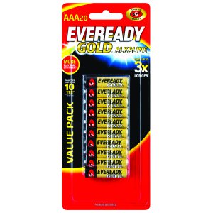 BATTERY GOLD AAA 20PK E300573700 EVEREADY