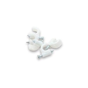 CABLE CLIP ROUND 6MM MASONRY NAIL NATURAL 100/JR