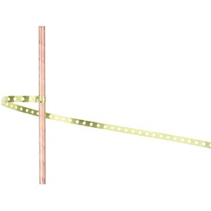 EARTH BONDING STRAP BRASS H68 12MM WIDE X 1M 6MM HOLE