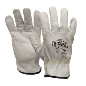 GLOVE KEVLAR STITCHED LEATHER RIGGER E280K-9(L) ESKO