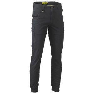 PANTS CUFFED STRETCH COTTON CARGO BLK 82 BISLEY