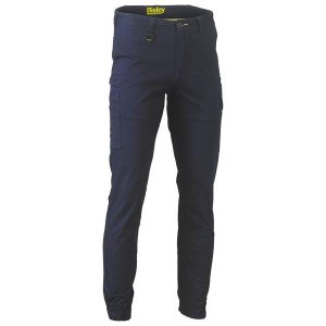 PANTS CUFFED STRETCH COTTON CARGO NAVY 102 BISLEY