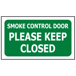 STICKER SMOKE CONTROL DOOR ETC 100X60MM FD100 - SA
