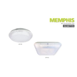 LED BULKHEAD SQ 22W IP65 4000K WHITE GLIGHT