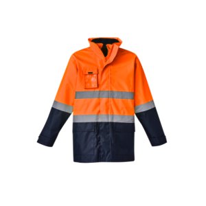 JACKET 4IN1 WATERPROOF SYZMIK ZJ220 ORG/NVY 5XL