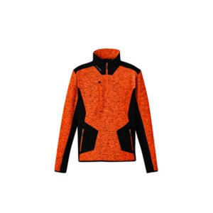 PULLOVER REINFORCED 1/4 ZIP SYZMIK ZT380 ORG/BLK M