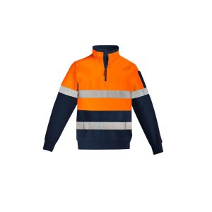 PULLOVER 1/4 ZIP - HOOP TAPED SYZMIK ZT567 YLW/NVY 5XL