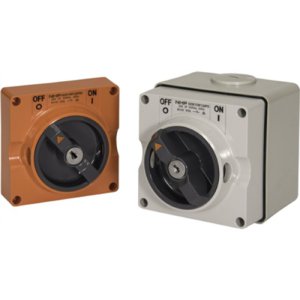 KEY SWITCH LOCK ON-OFF 2P 32A 250V AC GRY LESS BACK BOX