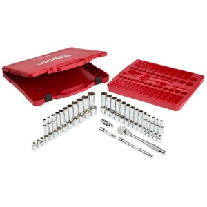 RATCHET & SOCKET SET 3/8IN DRIVE SAE & METRIC 56PC