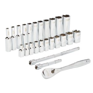 RATCHET & SOCKET SET 1/4IN DRIVE SAE 26PC