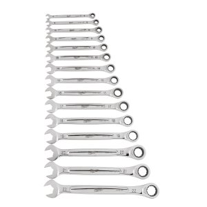 WRENCH SET RATCHETING COMBI METRIC 15PC