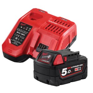 BATTERY & CHARGER PACK 5.0AH REDLITHIUM-ION M18