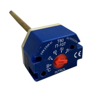 STEM THERMOSTAT DOMESTIC 7IN 20A 40-80DG EUT107 EUTRON