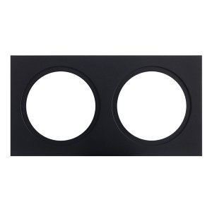 ADAPTER PLATE RECTANGLE DOUBLE 205X105MM BLK ZELA