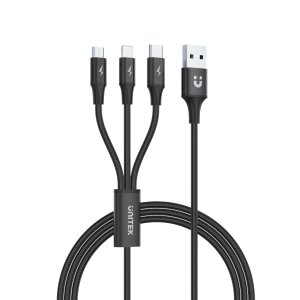CABLE 1.2M USB 3-IN-1 CHARGE C14049BK UNITEK