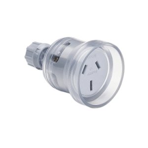 SOCKET 15A 250V W/ 8MM SHROUD TRANSPARENT