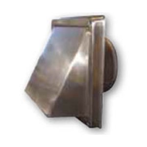 COWL WEATHERPROOF 304SS C/W MESH - NO FLAP 200MM