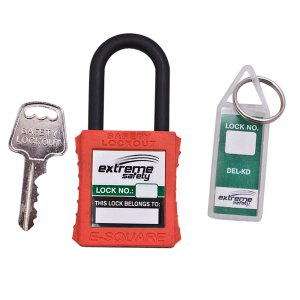 PADLOCK DIELECTRIC NYLON RED