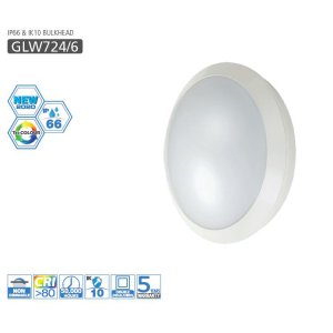 OYSTER LED TRI-COLOUR 15W IP66 IK10 NON DIM WH GLIGHT GLW724