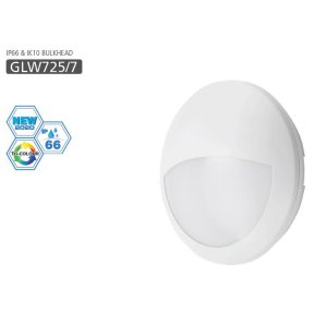 OYSTER LED TRI-COLOUR 15W IP66 IK10 NON DIM WH GLIGHT GLW725