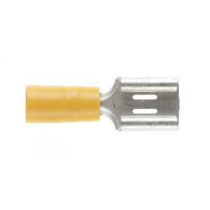 TERMINAL PRE-INS YELLOW Q/C 9.5X0.8MM TAB DG 25PK