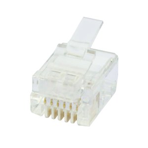 PLUG RJ12 6P6C ROUND SOLID UTP 100PK